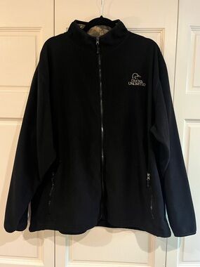 Ducks Unlimited Black Full Zip Fleece Jacket - Zip Pockets - XXL